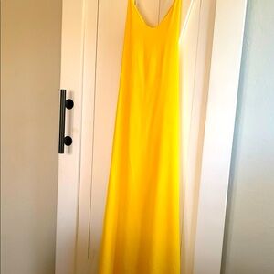 Yellow long sun dress